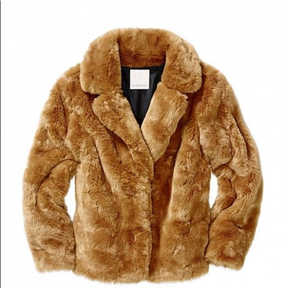 Sunday Best Extra Small Tan Faux Fur Coat
